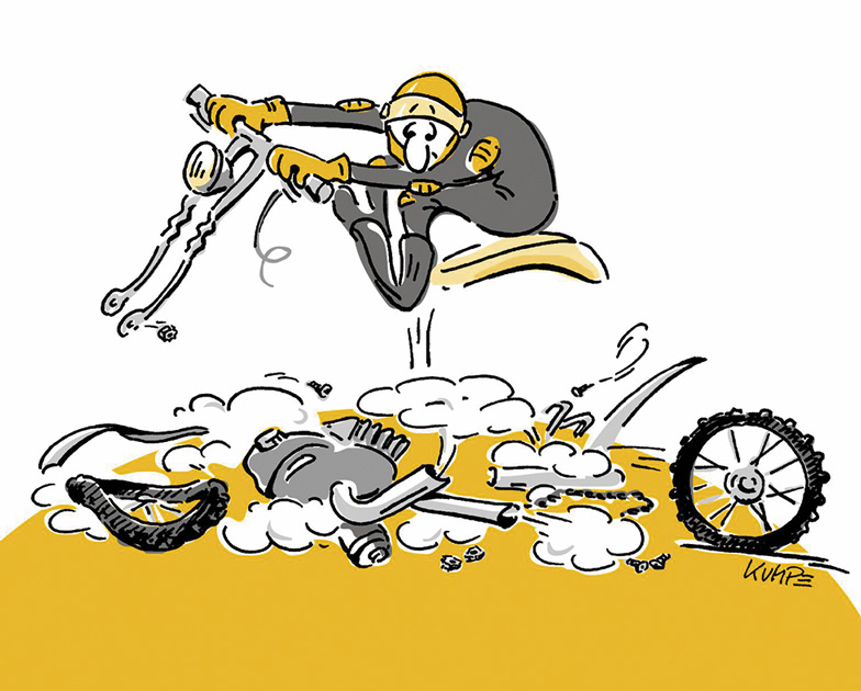 Biker Bastler Cartoon