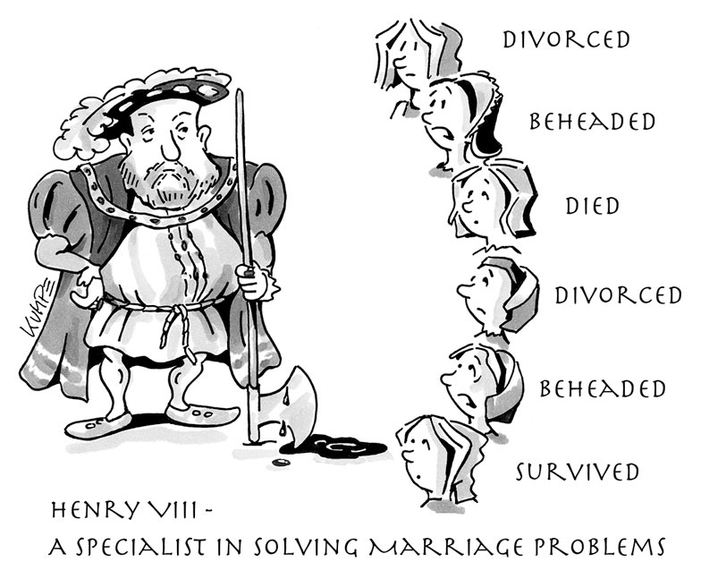 Henry VIII, Cartoon, English Key, Cornelsen Verlag