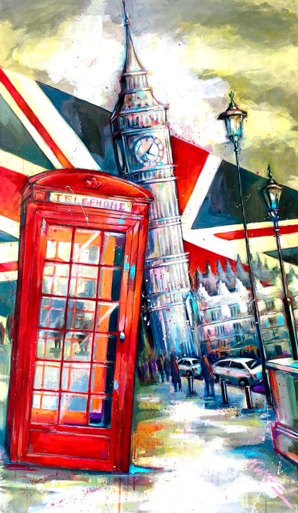 London. Acryl auf Leinwand 70 x 120 cm