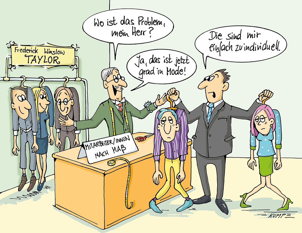 Mitarbeiter Austausch, Cartoon, IHK Braunschweig   