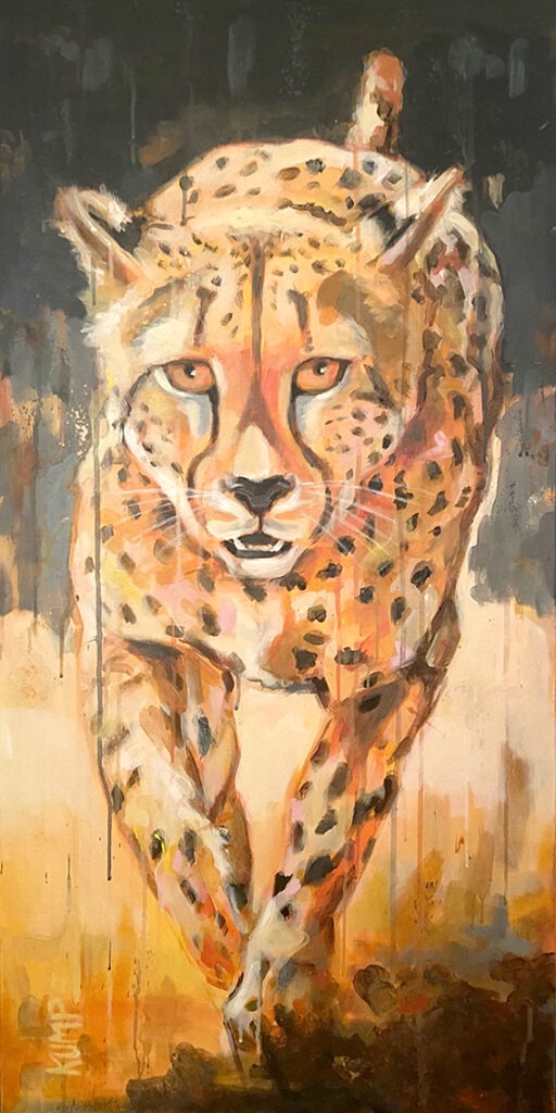 Gepard   Acryl auf Leinwand; 50 x 100 cm